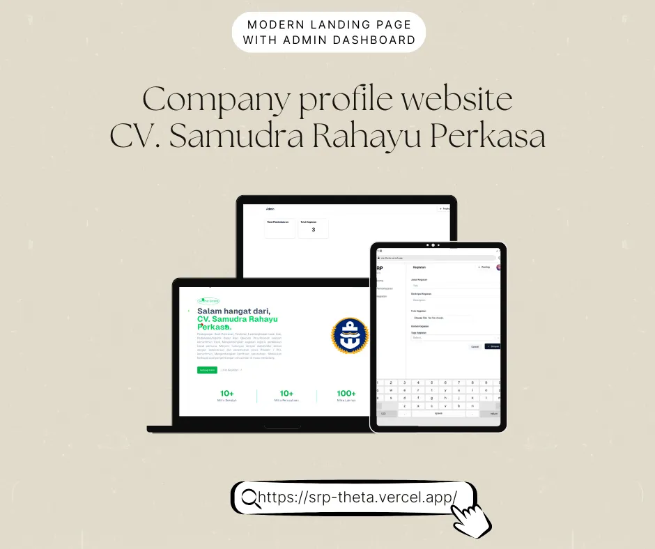 Website CV. Samudra Rahayu Perkasa