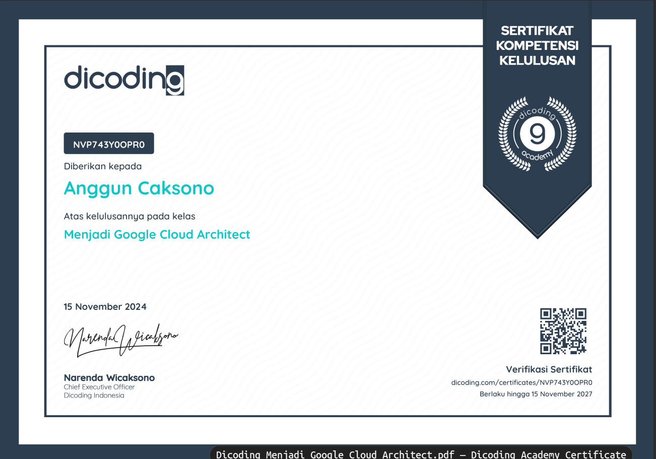 Google Cloud Architect